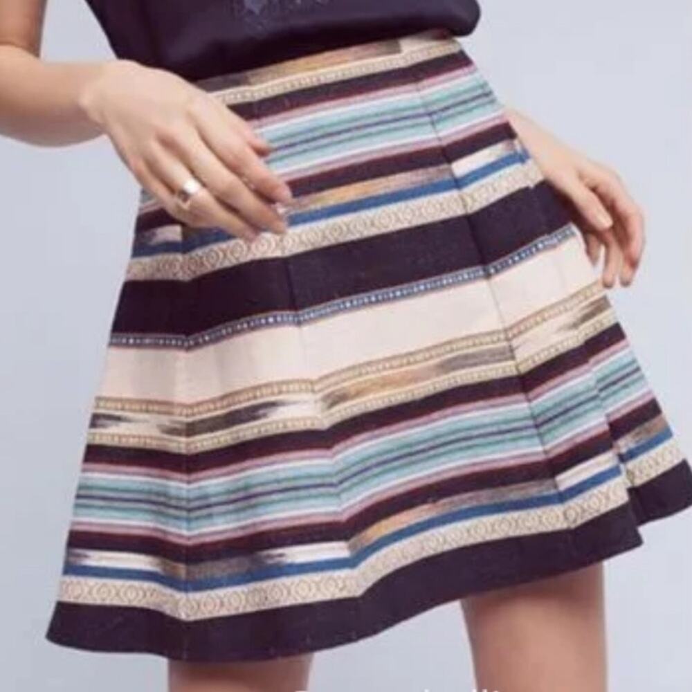 Anthropologie Chloe Oliver Hayley Tribal skater India mini Skirt. Size 6